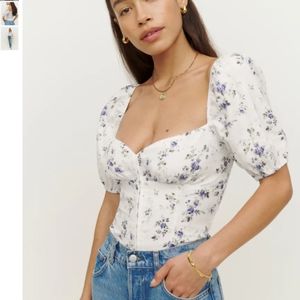 Rome linen top by reformation